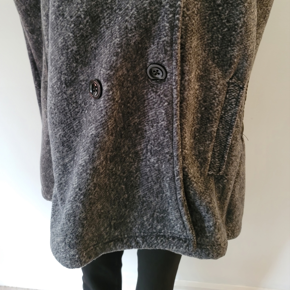 Marina Luna Women's Double-Breasted Sleeveless Cape Coat Size L/XL - Picture 7 of 14